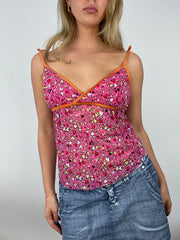 💻 ADDISON RAE DROP | mittelrosa kookai Mesh-Cami-Top mit Herzprint