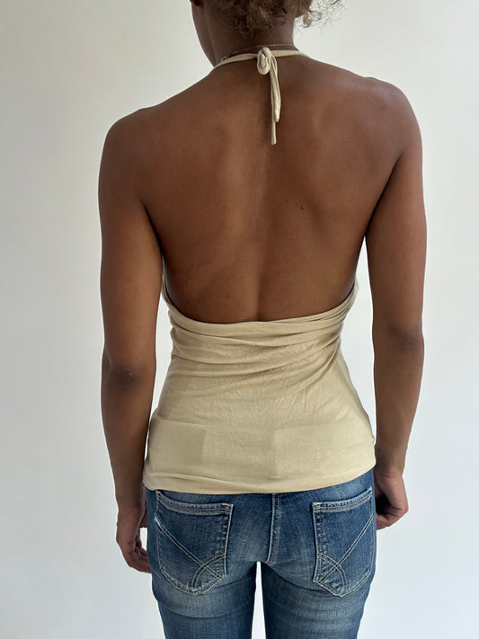 BEST PICKS | small beige ruffle detail cami top