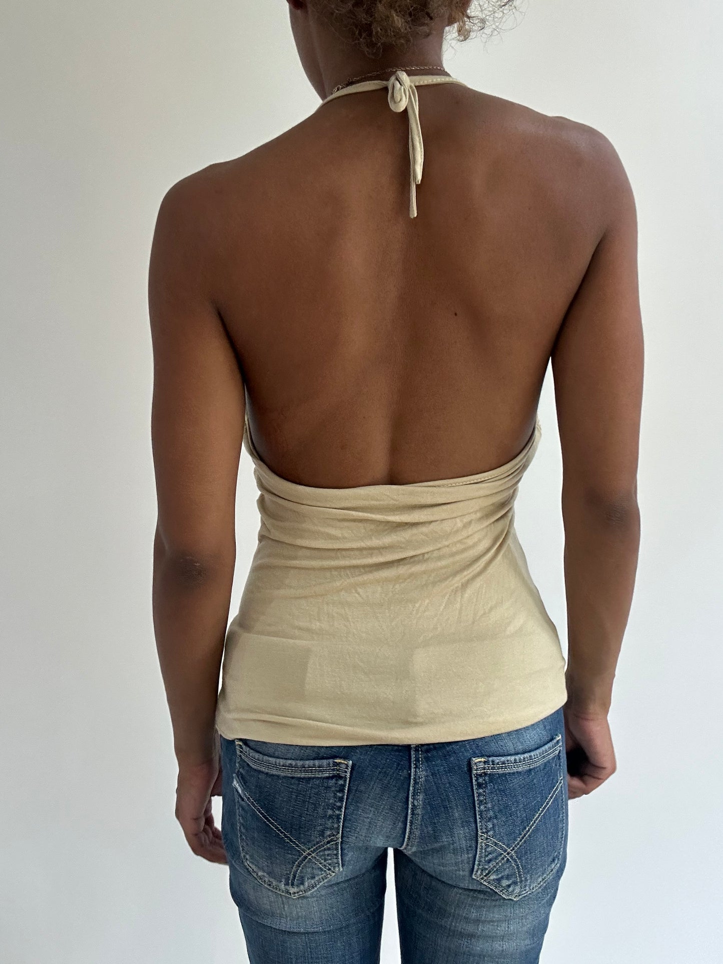 BEST PICKS | small beige ruffle detail cami top