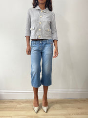 vintage edit: fashion week | small grey moschino cardigan top