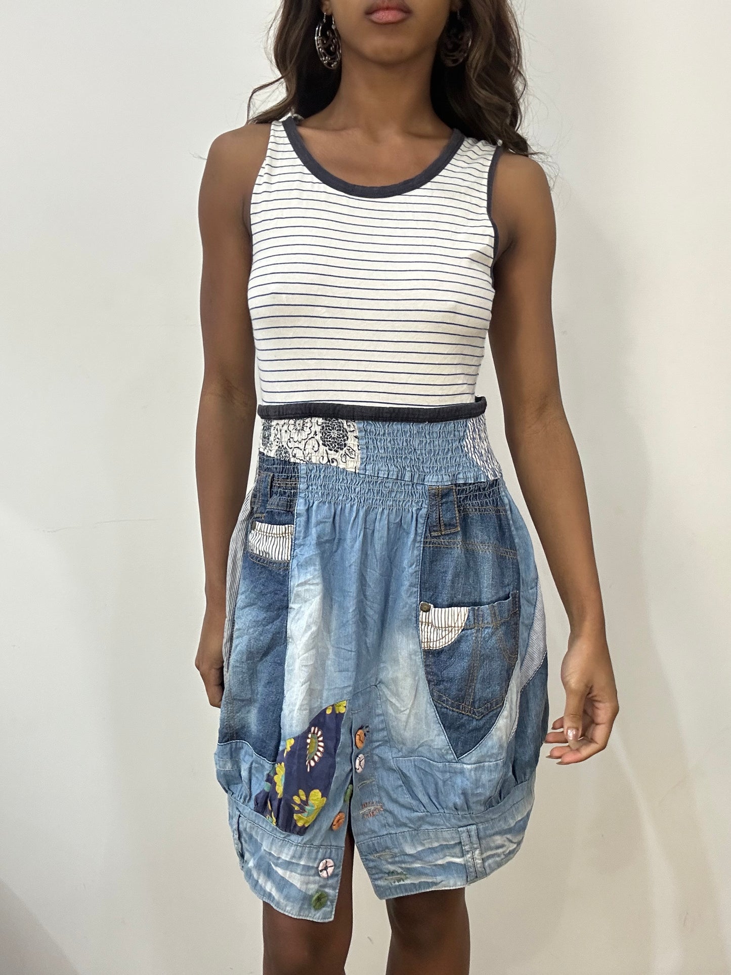 vintage edit: fashion week | small blue desigual midi dress
