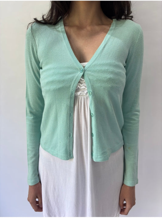 devil wears prada | small teal kookai long sleeve top