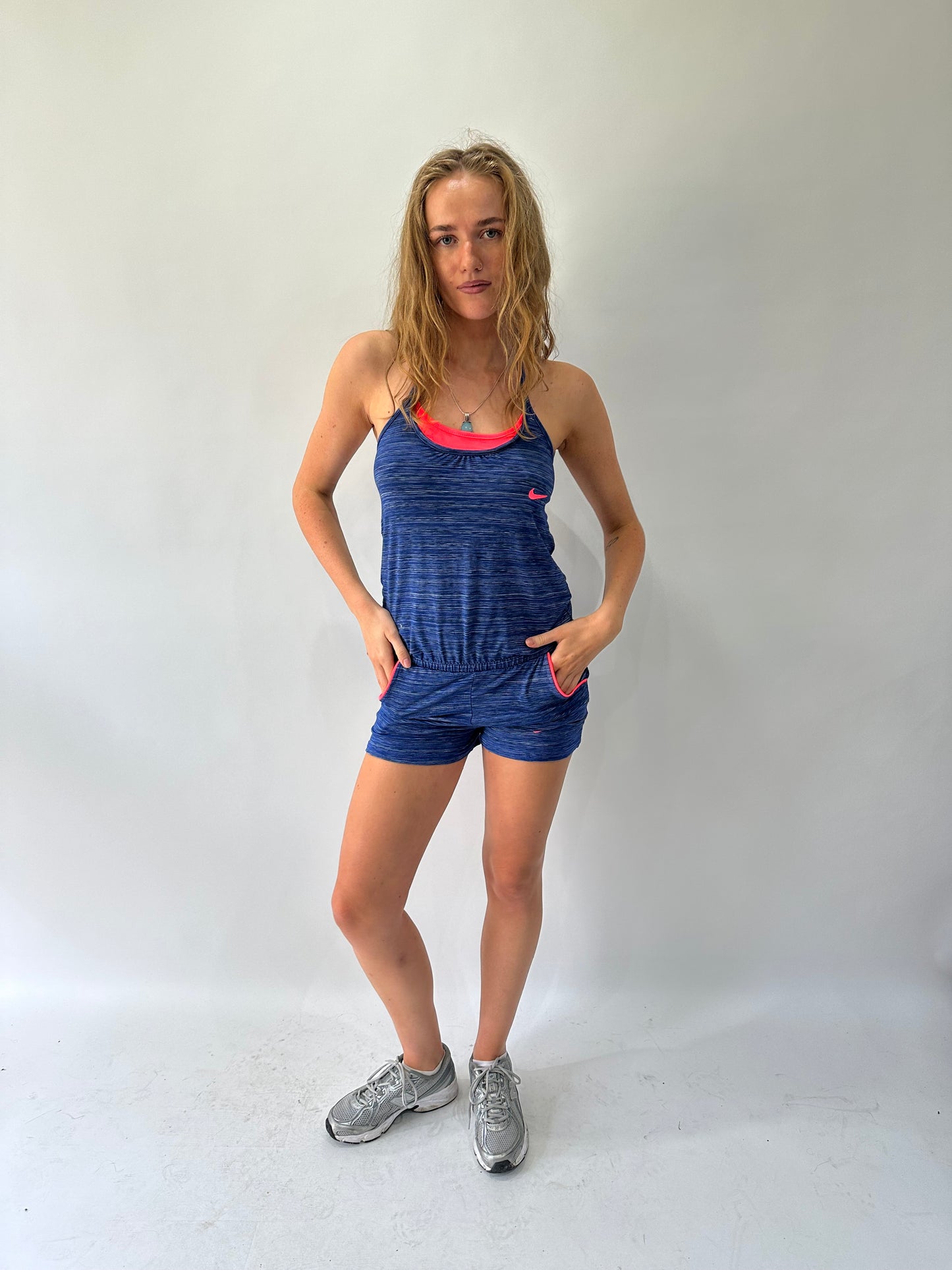 athleisure edit | small blue nike halterneck playsuit