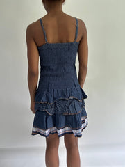 sailor drop | taille: S · couleur: bleu · matière: denim · article: robe