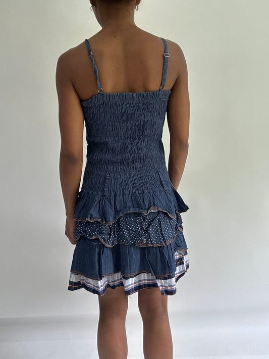 sailor drop | small blue denim dress