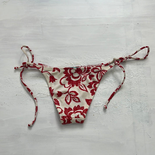 PALM BEACH DROP | extra small red and white floral bikini bottoms