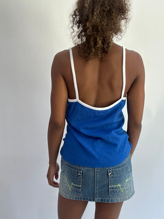 wag drop | medium/large blue italia cami top