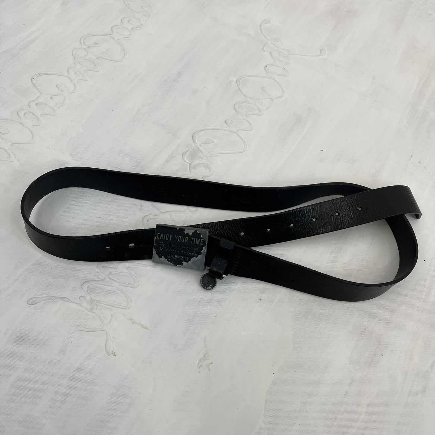 12 DAYS OF XMAS DROP | black moschino belt