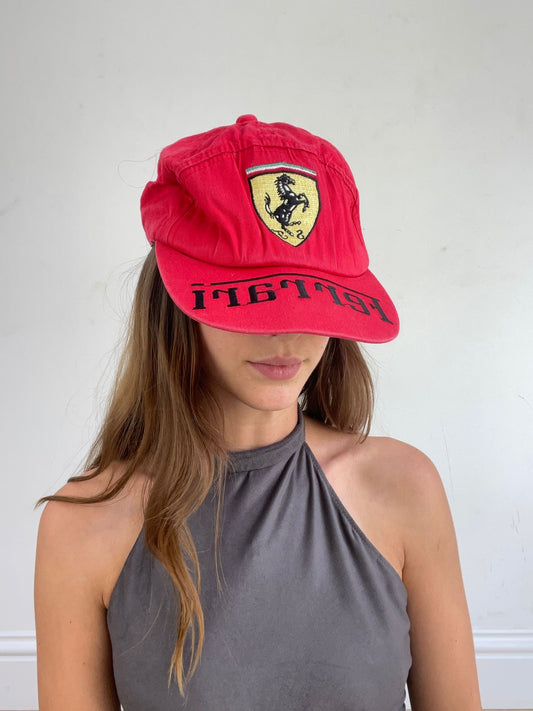 vintage edit twenty-six | red Ferrari cap
