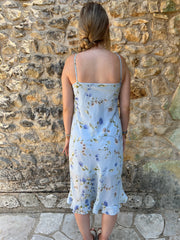 שמלה מרשת בהדפס פרחוני מידי – כחול – מידה ⁨m⁩ – ⁨french summer drop⁩