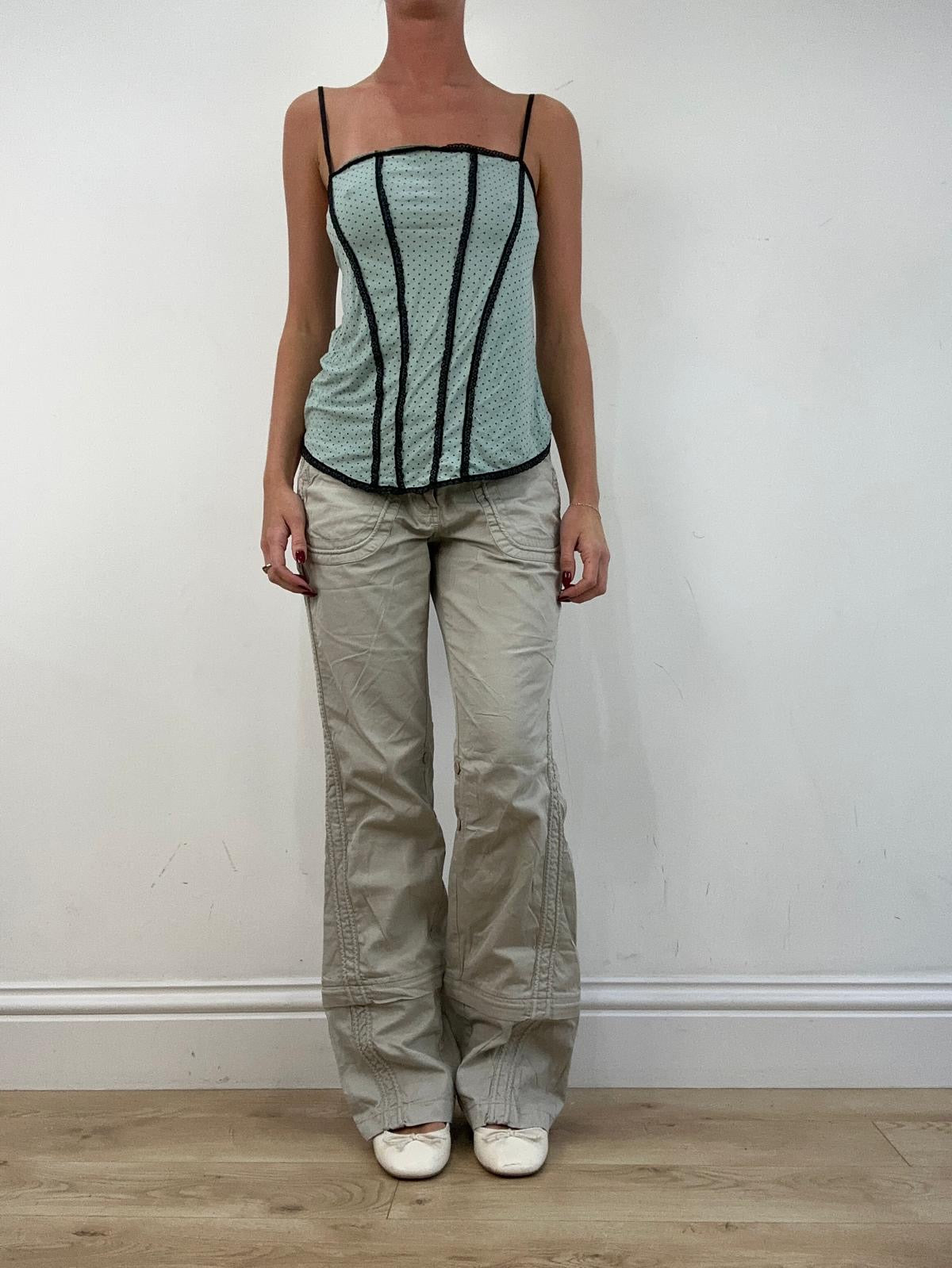 vintage edit fourteen | large blue h&m polka dot cami