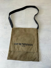 BEST PICKS | tan emporio armani woven cross body bag with logo detail