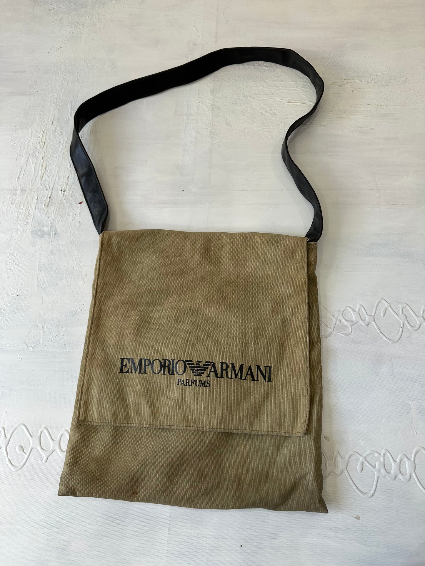 BEST PICKS | tan emporio armani woven cross body bag with logo detail