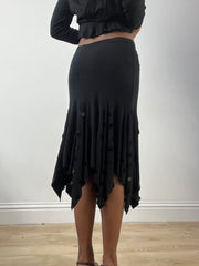 BEST PICKS | small black midi skirt with sequin details