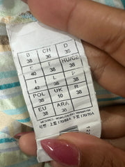 💚 שמלה בהדפס פסים מידי – לבן – מידה ⁨s⁩ – ⁨colourmaxxing drop⁩