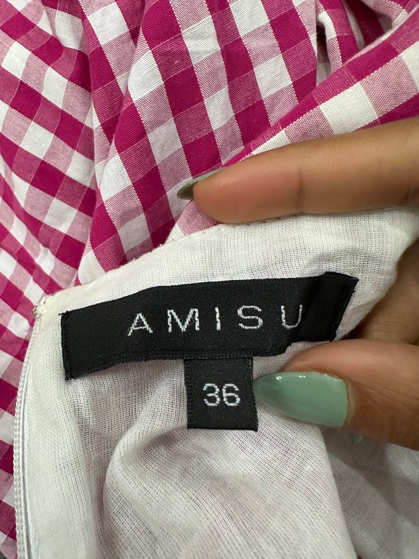 BEST PICKS | extra small pink and white gingham halterneck dress