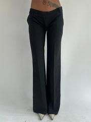 ‼️ | black belted style fitted trousers
