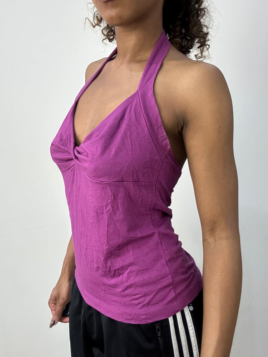 💻 athleisure edit | medium purple  halterneck top