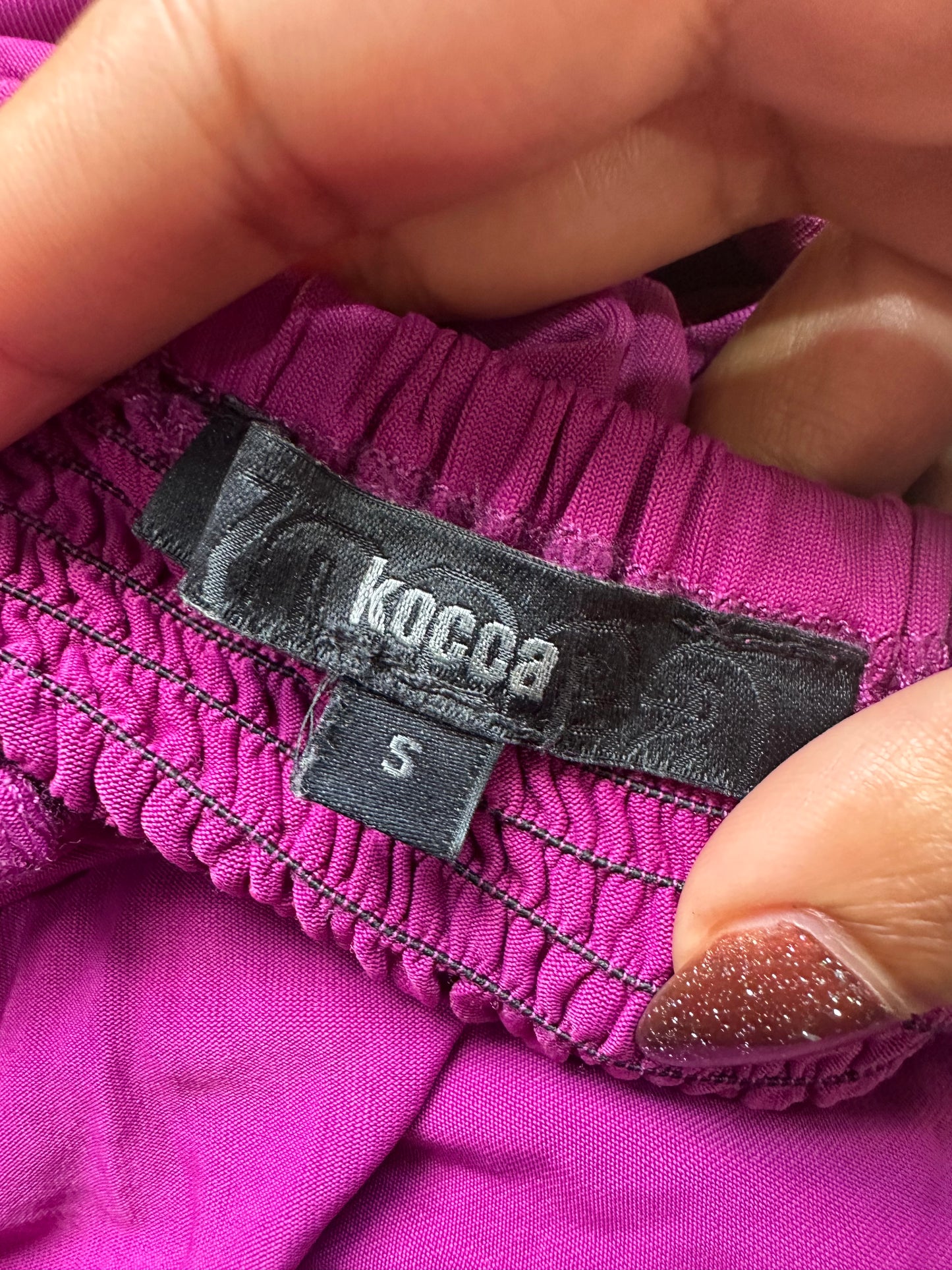 LFW edit | small purple bandeau halterneck top