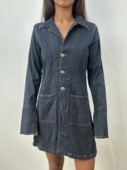 BEST PICKS | medium blue denim button up mini dress
