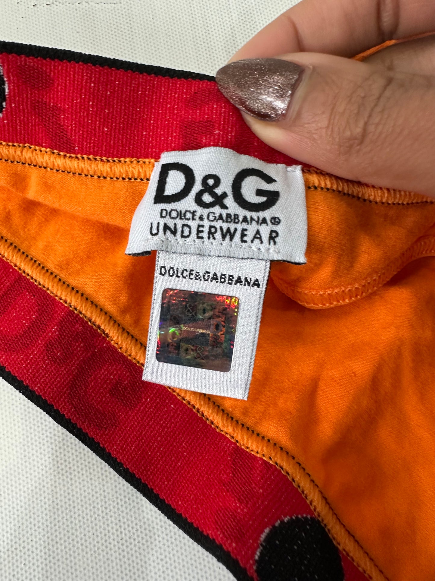 vintage edit: valentine’s day | extra small orange dolce and gabbana thong