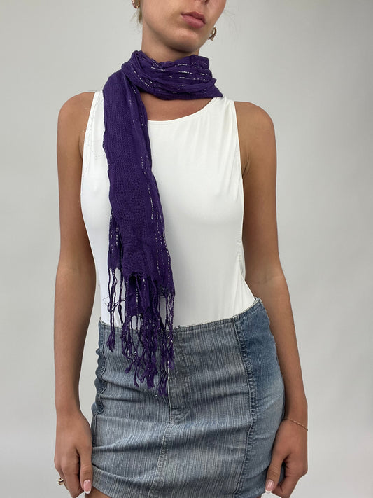 PALM BEACH DROP | purple scarf with silver sparkle detail