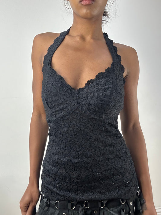 BEST PICKS | small black lace halterneck top