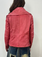 vintage edit: fashion week | small/medium pink double zip jacket