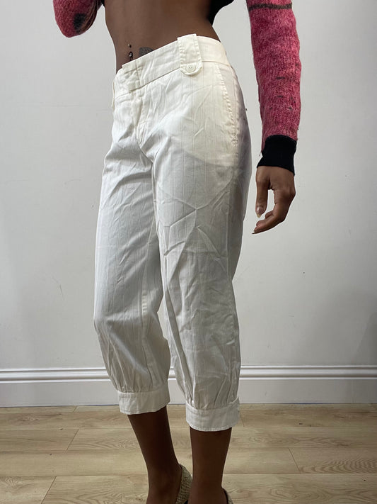 vintage edit: fashion week | small/medium white orsay cropped trousers