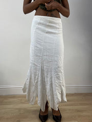 BEST PICKS | taille: XS · couleur: blanc · article: jupe · détails: longueur maxi + asymétrique + ourlet