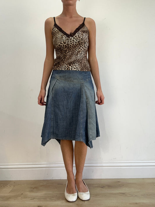 vintage edit sixteen | small brown and black leopard print cami