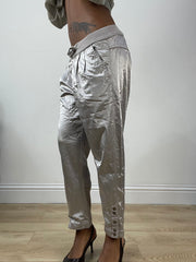 vintage edit: halloween | small grey miss sixty satin style trousers