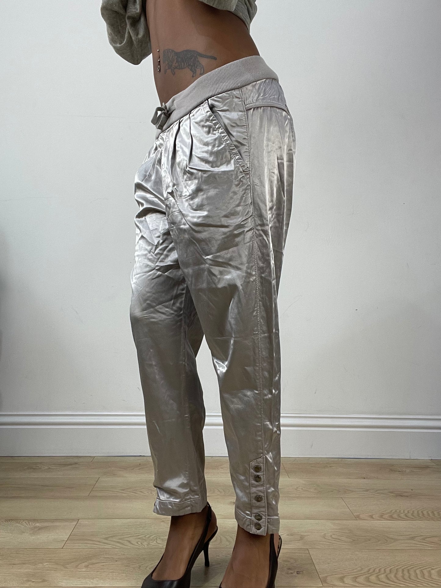 vintage edit: halloween | small grey miss sixty satin style trousers