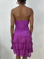 vintage edit: halloween | medium purple bandeau mini dress