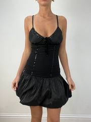 vintage edit twelve | small black sequin bubble style dress