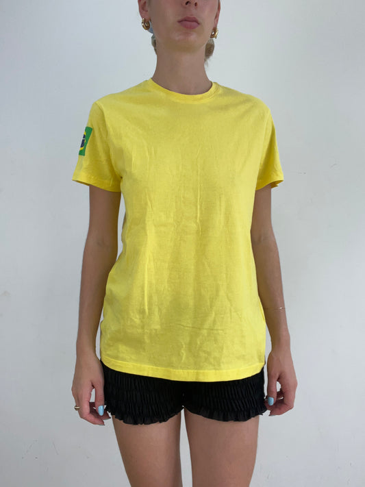 💻‼️ yellow and green t shirt with brazil detail
