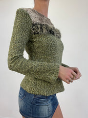 💻 vintage edit three | talla: S · color: verde · prenda: jersey · detalles: serpiente