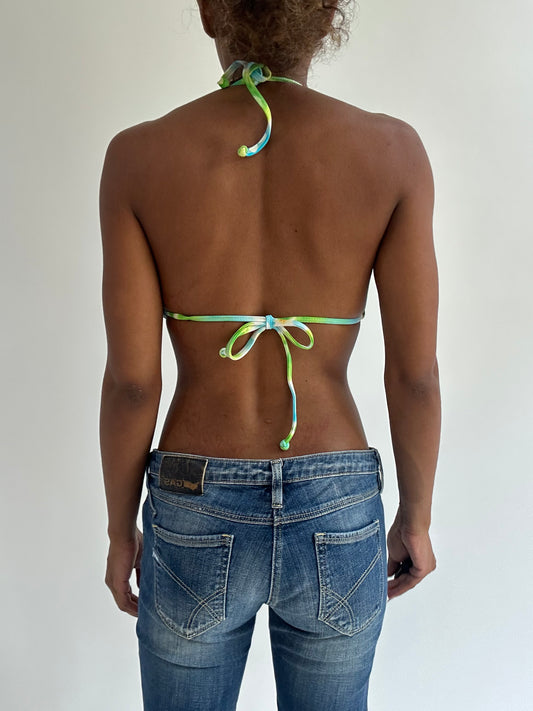 BEST PICKS | medium blue and green embroidered bikini set