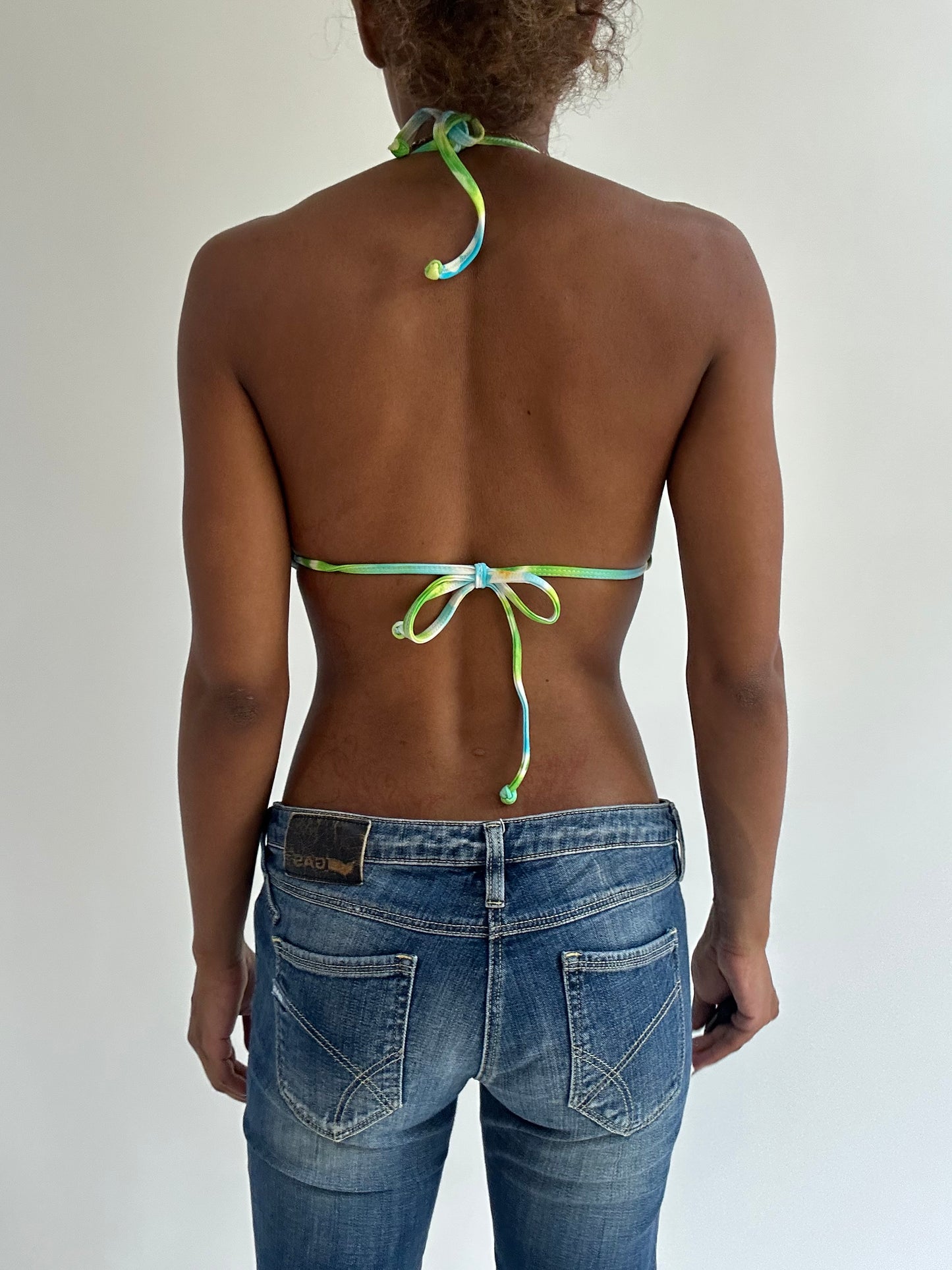 BEST PICKS | medium blue and green embroidered bikini set