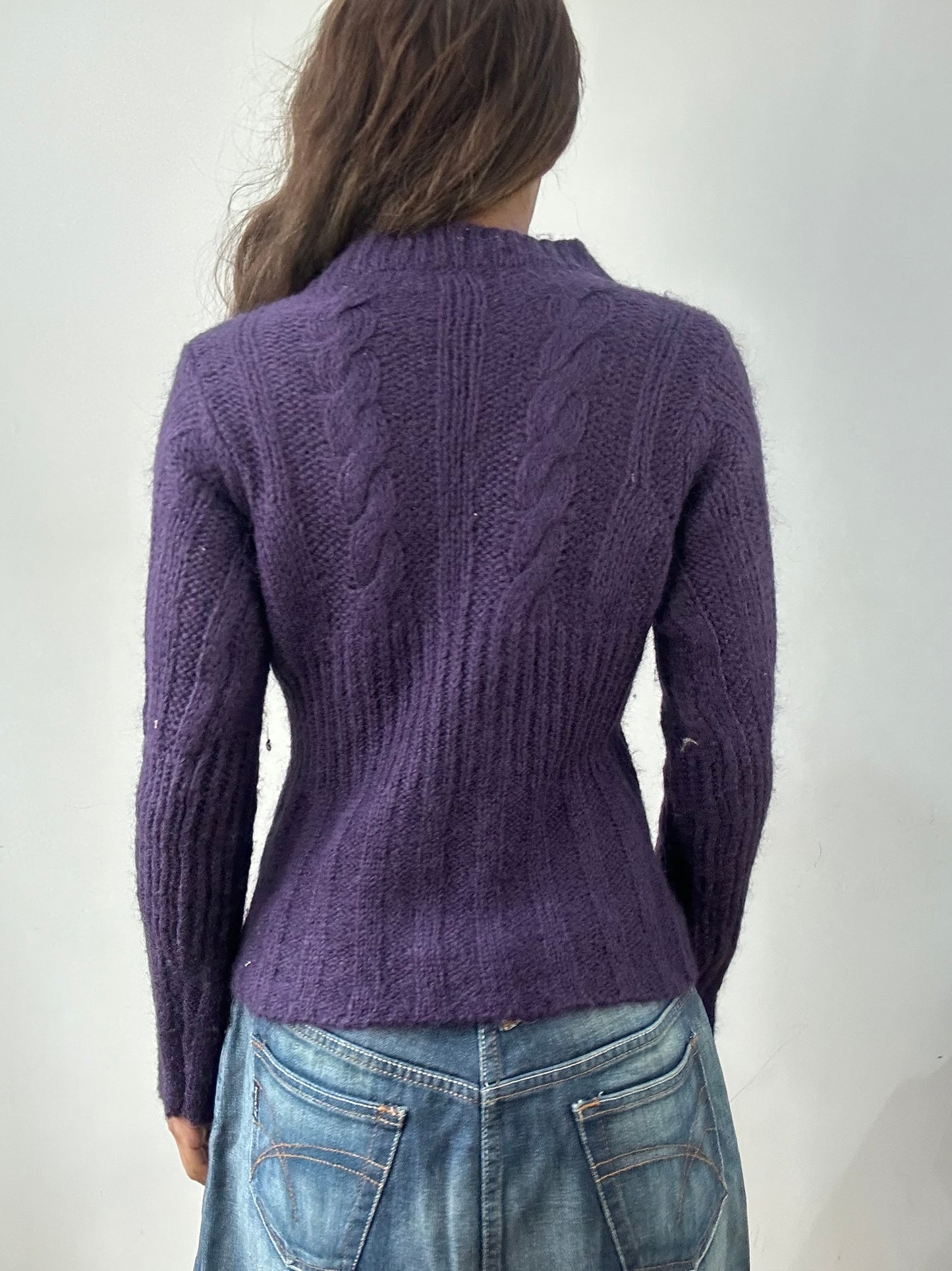 easter edit | small purple knit button up jumper