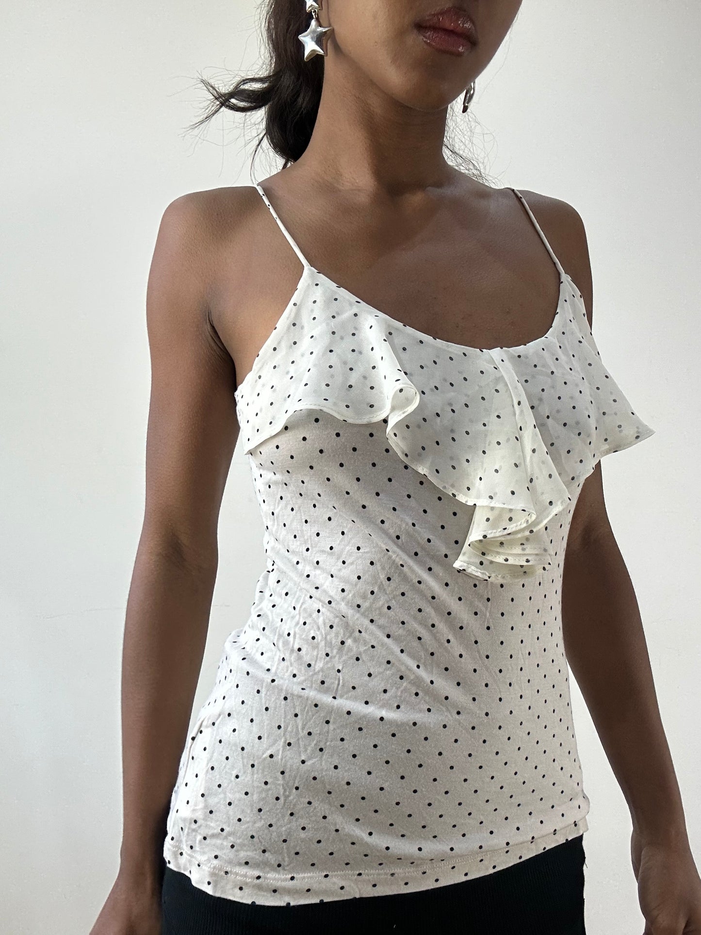 BEST PICKS | small white old h&m polka dot cami