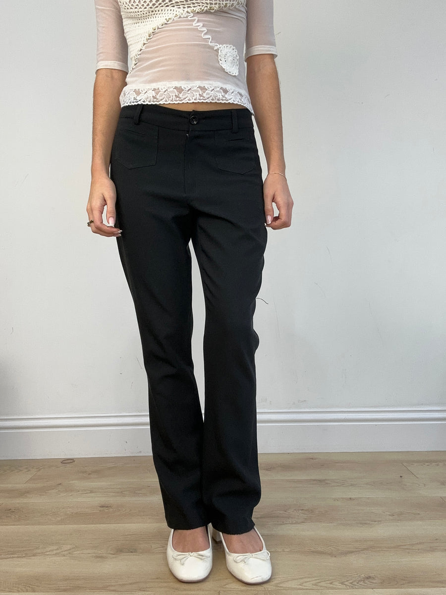 💻BEST PICKS | medium black mango straight leg trousers
