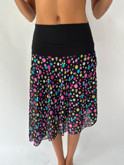 festival drop | صغيرة أسود غير متماثل polka dot midi سترة