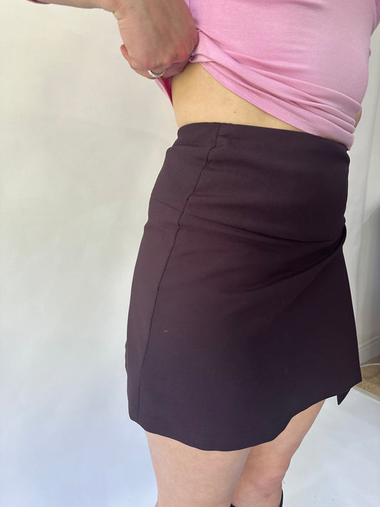 devil wears prada | extra small purple high waisted mini skirt