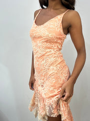 vintage edit: fashion week | small pink asymmetric midi dress
