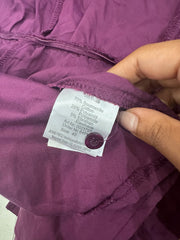 AUTUMN EDIT | medium purple long sleeve shirt with ruffle detail