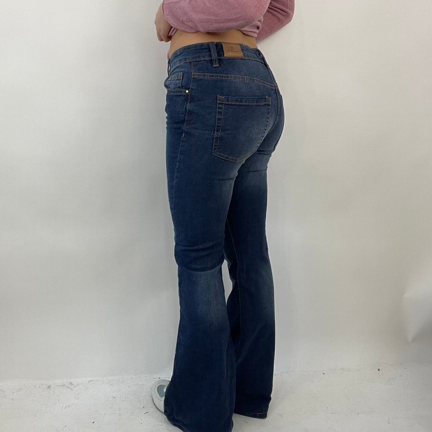 GIRL CORE DROP | small dark blue denim flared jeans