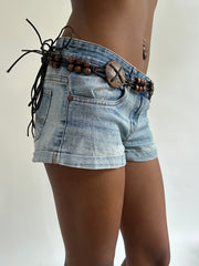 BEST PICKS | brown beaded braided tie up belt