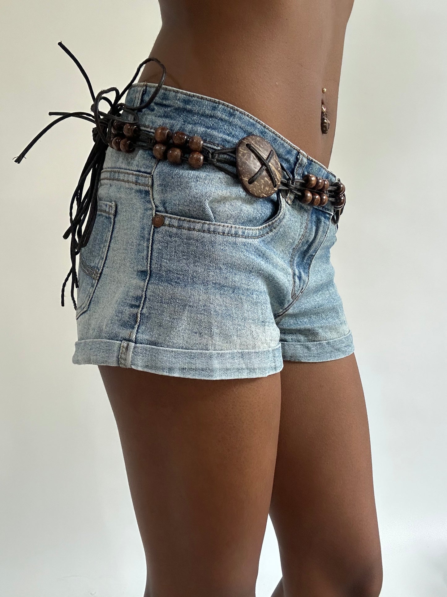 BEST PICKS | brown beaded braided tie up belt
