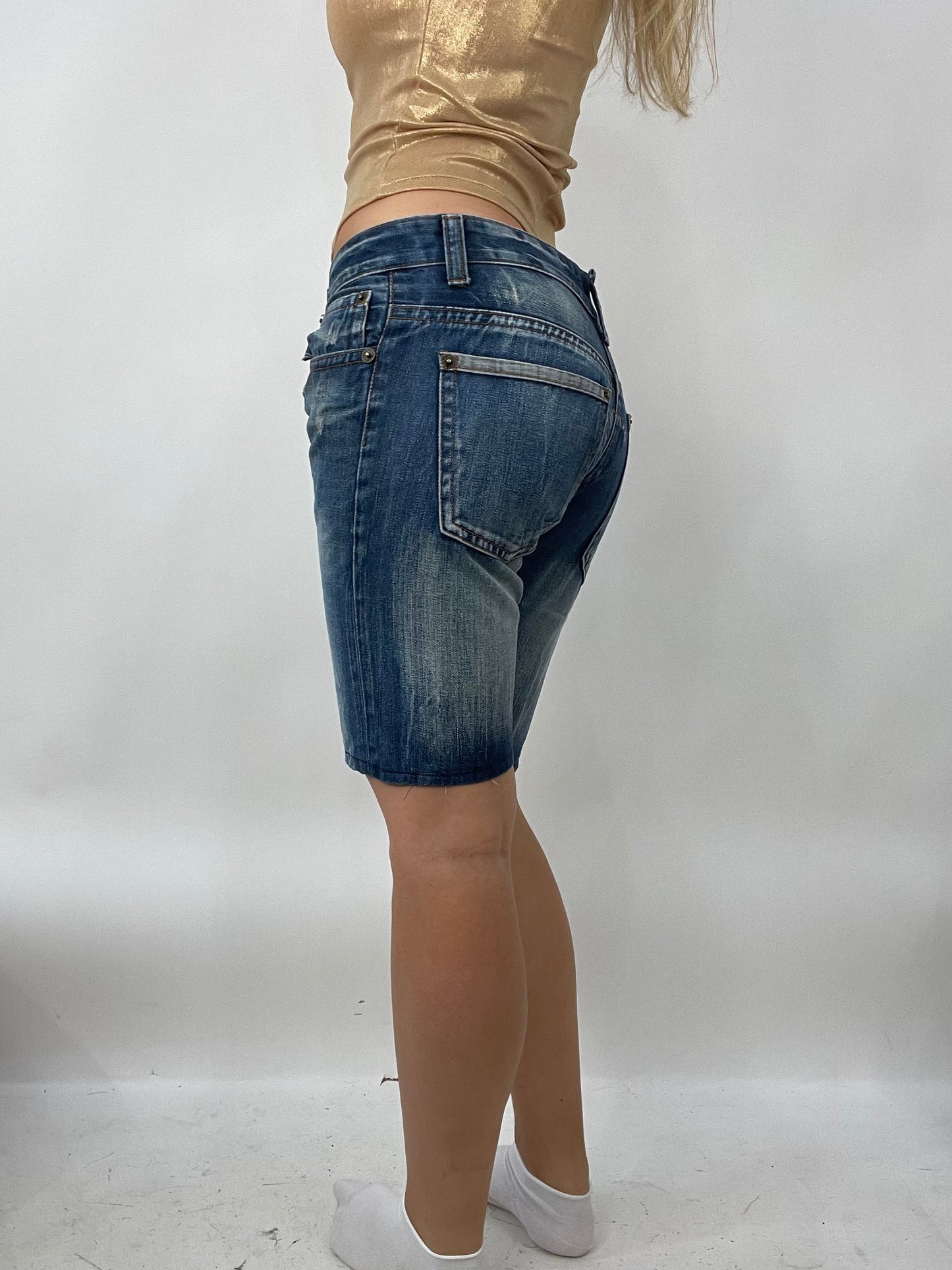 💚 CITY BREAK DROP | small denim dsquared jorts